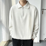 Riolio Spring Autumn Fashion Loose Solid Casual Sweatshirt Man Long Sleeve All-match Business Male Pullover Tops Streetwear Ropa Hombre