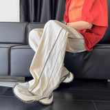 Riolio  American Retro Patchwork Quick Dry Pants Men Summer Thin Trendy Cool Loose Straight Leg Sports Trousers