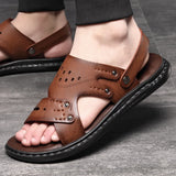 Riolio Men's Sandals Wholesale Summer Soft soled Anti slip Beach Shoes Men's Large New flip-flops Casual Outwear Sandals