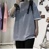 Riolio American Stylet Men's Short Sleeve T-shirt Insensitive Printing Design Sensibility Niche Oversize Half Sleeve Summer Top