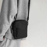 Riolio Messenger Sling Bags For Men Casual Canvas Small Zipper Crossbody Pouch Simple Small Crossbody Shoulder Bag Men Bag