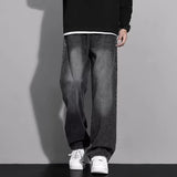 Riolio  Jeans for men spring and autumn new styles loose and versatile straight leg pants trendy for men wide leg pants for men