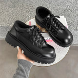 Riolio  Men Casual Shoes Lace Up British Style Platform Oxfords High Quality Derby Shoes Fashion Breathable Outdoor Shoes For Male 39-44