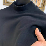 Riolio  Velvet Base Layer Men's Slim Solid Color Half Turtleneck Long-sleeved T-shirt Plus Velvet Thickened Inner Wear Warm Top