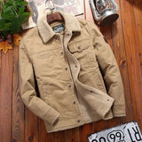 Riolio Outerwear Clothing fleece Bomber Jacket Men's Windbreaker Thick Warm Male Parkas Military Mens Winter Jackets Fur collar Coats