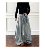 Riolio  Loose Fit Jeans Men Baggy Wide Leg Denim Pants Patchwork Ripped Light Blue Wash Hip Hop Streetwear Fashion New 2025 autumn jeans