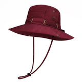 Riolio  Wide Brim Large Brim Fisherman Hat UV Protection Sunscreen Summer Panama Hat Breathable Fashion Fishing Hat Hawaii