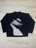 Riolio  Y2k Knitted Sweater Acrylic Men Clothes Fashion Hip Hop Grunge Goth Punk Casual Harajuku Graphic Print Long sleeved Pullover