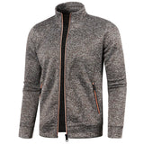Riolio Autumn Winter Men's Zipper Knit Long Sleeves Thin Cashmere Fashion Top Sweater Coat