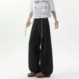 Riolio  Beige Suit Pants Men Fashion Society Mens Black Dress Pants Korean Loose Wide Leg Pants Mens Office Formal Trousers Plus Size