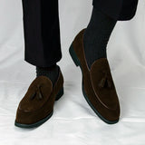 Riolio  Leisure Moccasins Slip on Men's Walking Shoes Male Cow Suede Leather Men Loafers Handmade Footwear Fashion Men Casual Shoes