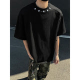 Riolio Tshirt Men Slim Fit Solid Color Round Neck t Shirt Button trim Summer Casual Tee Shirt Lightweight Breathable Cotton Fashion Top