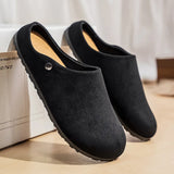 Riolio  New versatile plus size men's casual shoes for outdoor wear resistance one foot lazy shoes half toe slippers