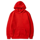 Riolio Men's and Women's Solid Color Pocket Hoodies Sports Fitness Sweatshirts Fashionable Casual Pullovers Multi Color