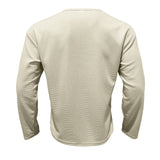 Riolio Spring And Autumn Korean Style Sweater Men's Casual Loose Plus Size men's Clothing Waffle Fabric Crew-neck Long-sleeved Pullover