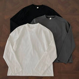 Riolio  Mens T-Shirt Deconstructed Plain Casual T-Shirt Streetwear Fashion Daily Versatile Outdoor Trend Long-Sleeved Top Men'S Clothing