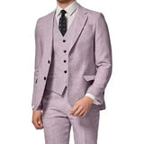Riolio  Men's Blazer Vest and Pant Set, Notched Lapel, Wedding Banquet, Evening Party, Male Suit, Elegant Tuxedo, 3 Piece