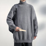 Riolio  Sweater men 2025 New Men Knitwear Solid High Neck Sweater Soft Warm Comfortable Winter Pullover Fashion Casual Warm Sweater