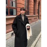 Riolio Winter High Quality Woolen Trench Coats Men Korean Style Luxury Male Casual Trenchcoat Men's Streetwear Gray/Khaki/Black