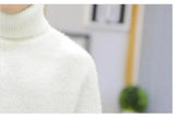 Riolio  White Pullover Turtleneck Men Sweater Fashion Knitted Sweater Men Clothing M-2XL Spring New Arrivals