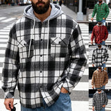 Riolio  Cross-border heavy spring and autumn men's loose hip-hop high-end trend programmer hooded long sleeve shirt J jacket