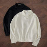 Riolio  Long sleeve t Shirt men 2025 Arrival Men Polo Shirt Solid Color Casual Relaxed Fit Collar Tops Autumn Fall Fashion Mens Clothing