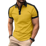 Riolio  Summer Men Casual Business T-Shirts Short Sleeve Polo Shirt Comfortable Formal Tops Breathable Polo T Shirt Blouses Man Clothes