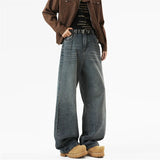 Riolio  High-quality Jeans men Wide Leg Jeans Male Loose Straight Denim Pants  Autumn Harajuku Blue Jean Trouser Streetwear Clothes 2025