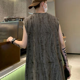 Riolio Tanks Men Ripped Y2k Tops American Streetwear Hip Hop Loose Sleeveless Summer Clothes Sporty All-match Handsome Vintage