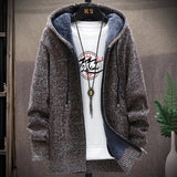 Riolio Autumn and Winter New Men's Fashion Hooded Sweater Men's Casual Plus Fleece Thickened Warm High-Quality Large Size Sweater