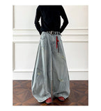 Riolio  Loose Fit Jeans Men Baggy Wide Leg Denim Pants Patchwork Ripped Light Blue Wash Hip Hop Streetwear Fashion New 2025 autumn jeans