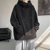 Riolio  Harajuku Corduroy Hoodies Men High Quality Streetwear Loose Y2k Hip Hop Hooded Sweatshirts Couple Clothing Female Pullovers