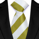Riolio  Luxury 8CM Mens Necktie Green Color Floral Paisley Ties For Man Groom Jacquard Woven Neck Tie For Business Wedding Party