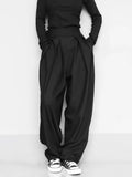 Riolio  Wide Leg Men's Suit Pants Spring Autumn Thin Loose Magic Tape Drape Long Trousers Casual Youth Trend  Color