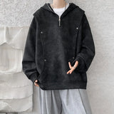 Riolio  Retro Tie-dye Printed Hoodie Men Fleece Warm Pullover Sweatshirts High Street Hip Hop Streetwear Oversized Unisex Hoodie