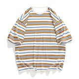 Riolio  Top Quality 100% Cotton Horizontal Stripes Simple Fashion  Men's T-shirt Classic Timeless O Neck Tops Casual Unisex Tees