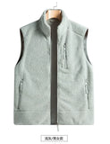 Riolio Outdoor Sleeveless Coats Vests Male Warm Cotton Waistcoat Autumn Jackets Thick Vests Man Classic  Lamb Cashmere Men Fleece Vest