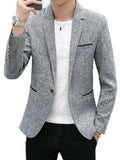Riolio New Fashion Casual Men Blazer Cotton Slim Korea Style Suit Blazer Masculino Male Suits Jacket Blazers Men Clothing Plus Size 4XL