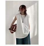 Riolio Summer Men Trendy Casual Streetwear Oversized Sleeveless T-shirt Youth Y2K Hip Hop Cotton Tank Tops Sports Basketball Vest