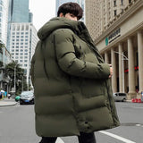 Riolio Male Windproof Fashion Mens Plus Size Parka Winter Parka Warm Outerwear Thicken Puffer Coat Men's Winter Brand Thick Men Parkas