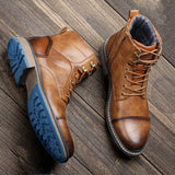 Retro Men Boots Fashion Comfortable Spring Leather Boots