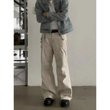Riolio  American Retro Loose Straight Overalls Men's Spring Autumn Multi-pocket Casual Trousers Casual Pants