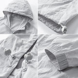 Riolio  Spring Summer Men Light Jackets Outdoor Quick Dry Men Sun Screen Hooded Coats Men Sports Breathable Cargo Jackets