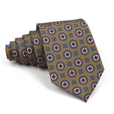 Riolio  High Quality Classic Men's 7.5cm Tie Soft Smooth Green Blue Colorful Paisley Flower Necktie Daily Wear Business Accessories Gift