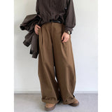 Riolio  Japanese Streetwear Cargo Pants Men Autumn Drape Trousers Retro High Waist Straight Wide Leg Pants Loose Casual Men's Pants