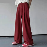 Riolio Korean Style New Men Pantalons Fashion High Waist Stripe Long Pants Casual Comfortable Male Straight Trousers S-5XL