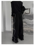 Riolio American High Street Style Retro Trend Functional Style Drawstring Loose Sports Wide-leg Trousers Autumn Winter New Style Pants