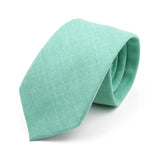 Riolio  Novelty New Solid Color Ties For Men 100%Cotton Handmade High Quality Necktie Pink Green Orange 6.5cm Skinny Slim Ties Accessory