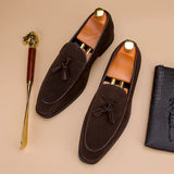Riolio  Leisure Moccasins Slip on Men's Walking Shoes Male Cow Suede Leather Men Loafers Handmade Footwear Fashion Men Casual Shoes