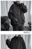 Riolio Fall Winter Thickened Work Jacket Korean Style Trendy Hooded Jacket Men 2025 New Versatile Loose Fashion Top Aesthetic Urban